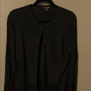 Black metallic Brooks Brothers cardigan